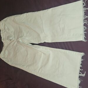 Judy Blue Cream Wide Leg Crop Jeans